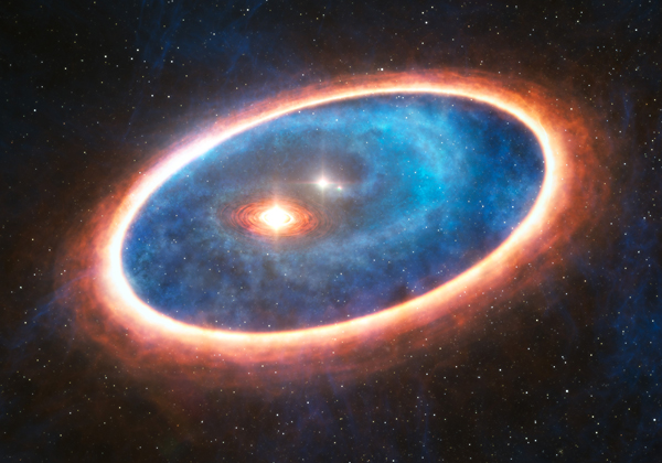 アルマ望遠鏡，連星系の惑星形成に深く関わるガスの流れを発見
