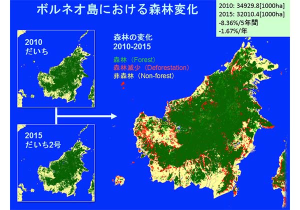 JAXA，「だいち2号」による全球森林マップを公開