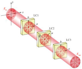 図4　放射状，同心円状分割液晶によって構成された偏光モード変換器