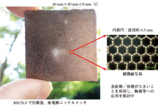 写真2　超微細なハニカム構造体（提供：東京大学・湯本潤司教授）