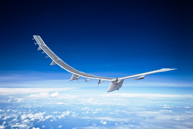太陽電池パネルを搭載した無人飛行機のイメージ　出典：HAPSモバイルプレスリリース　https://www.hapsmobile.com/ja/news/press/2019/20190425_01/