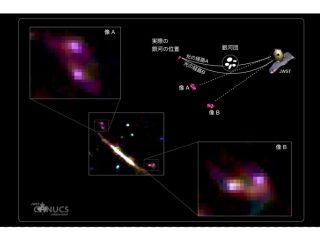 京大ら，重力レンズで遠方初期銀河の急成長を発見