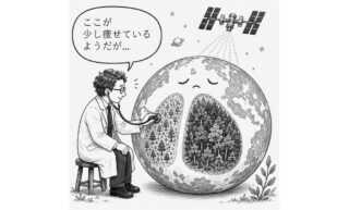 森の健康診断をする光　地球の肺を診察するレーザー